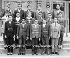 JG 1945/46 Schulentlassung Buben 1960