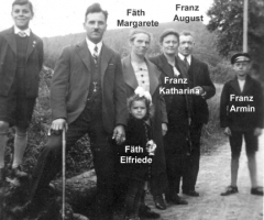 Fäth Franz Familie beim Sonntagsspaziergang