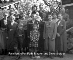 Fäth Maurer Sickenberger Familientreffen 1940