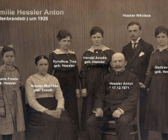 Hessler Anton mit Familie 1925 Hildebrandstr