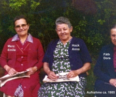 Merz Emile, Hock Anna, Fäth Dora 1985