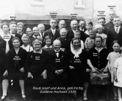 Raub Joseph und Anna geb Fertig Goldene Hochzeit 1930