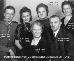 Staudt Anton Leidersbacher Gässchen Familienbild 1942