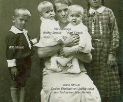 Straub Anna mit Kinder um 1935 Weinbergstr 16