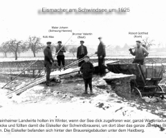 Eismacher am Schwindsee um 1925