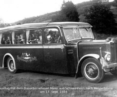 Autobus Meier Ausflugsfahrt nach Mespelbrunn 1934