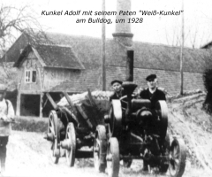 Kunkel Adolf mit Traktor 1928