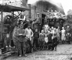 Dreschtag in der Unterhainstr um 1920 (02)