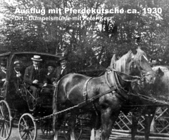 Dümpelsmühle 1930 Ausflug mit Pferdekutsche