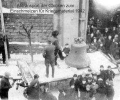 Glocken-Abtransport zum Einschmelzen 1942