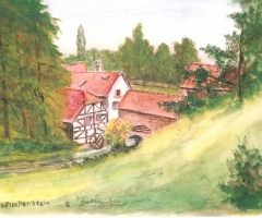 Eckertsmühle - Aquarell v. Fleckenstein