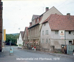 Marienstr mit Pfarrhaus 1976