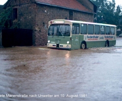 Marienstr überflutet Unwetter 1981