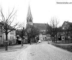 Marienstr um 1950 Bereich Altes Kriegerdenkmal