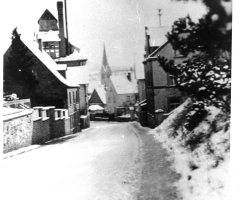 Schweinheimer Str Höhe Krenz im Winter 1960