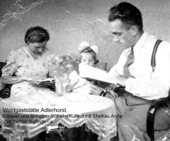 Adlerhorst Erbauer u. Betreiber Wilhelm Kunkel mit Familie 1950