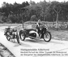 Adlerhorst mit Biergarten - Manfred Ruf - 1953