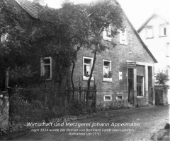 Wirtschaft u. Metzgerei Appelmann (später Sandt) Bischbergstr 1930