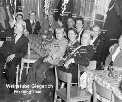 Weinstube Giegerich Fastnacht 1949