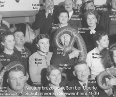 Zur Gemütlichkeit Brezelschiessen Neujahr 1939