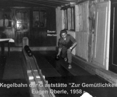 Zur Gemütlichkeit Kegelbahn 1958