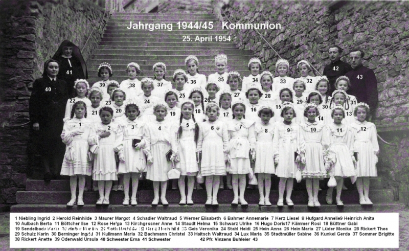 JG 1944/45 Kommunion Mädchen