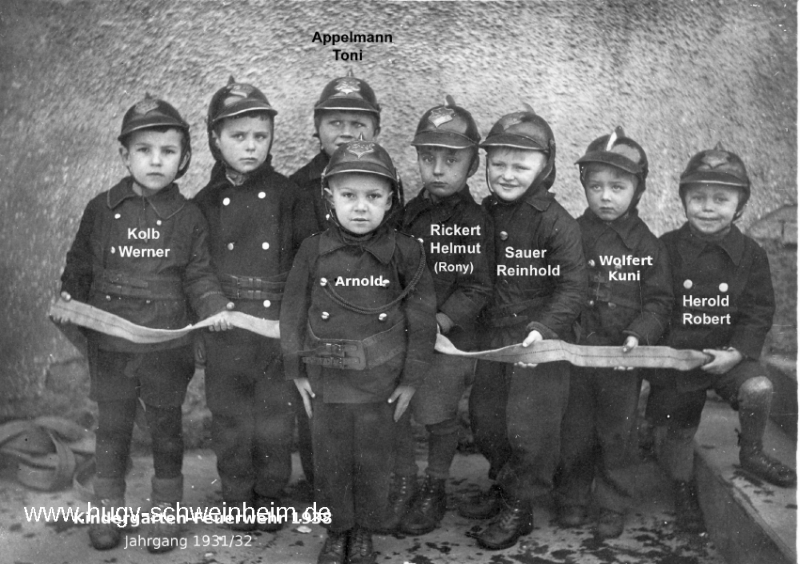 JG 1931/32 Kindergarten-Feürwehr 1938