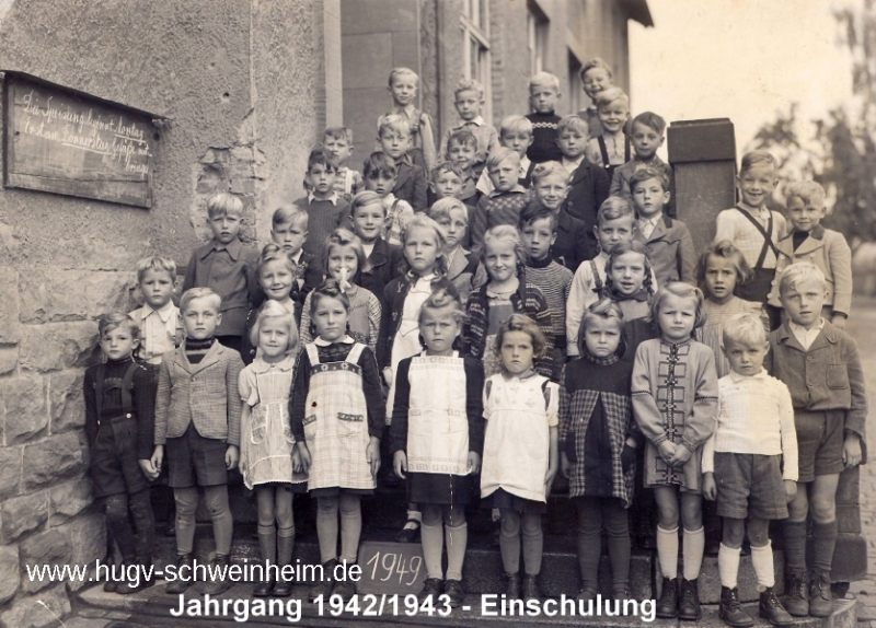 JG 1942/43 Einschulung 1949