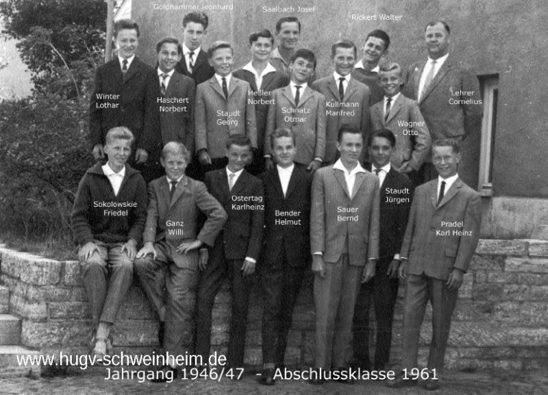 JG 1946/47 Abschlussklasse Buben 1961