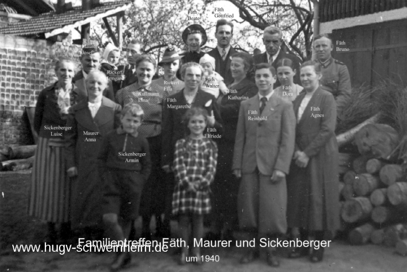 Fäth Maurer Sickenberger Familientreffen 1940
