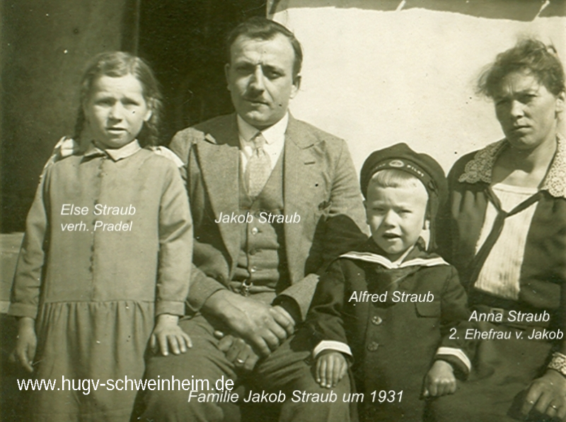 Straub Jakob mit Familie um 1931 Weinbergstr 16