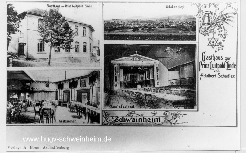 Ansichtskarte Gasthaus Linde Schweinheimer Str