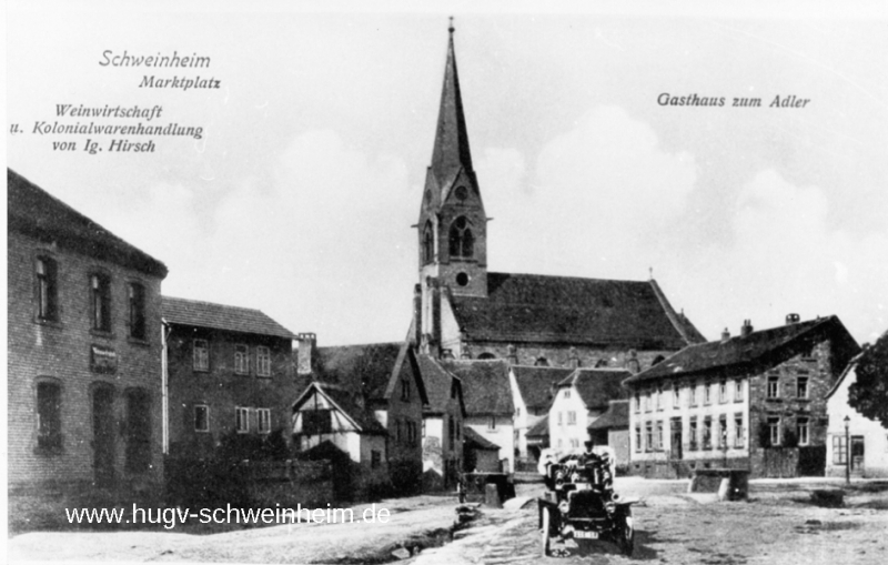 Ansichtskarte Gasthaus Weinwirtschaft Hirsch und Adler 1905