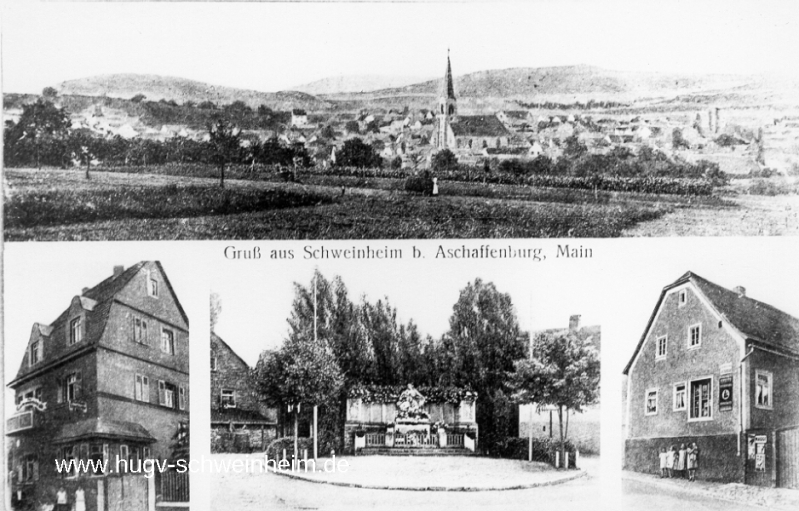 Ansichtskarte Schweinheim Neues Kriegerdenkmal