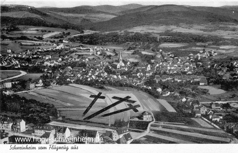 Ansichtskarte Schweinheim Luftaufnahme