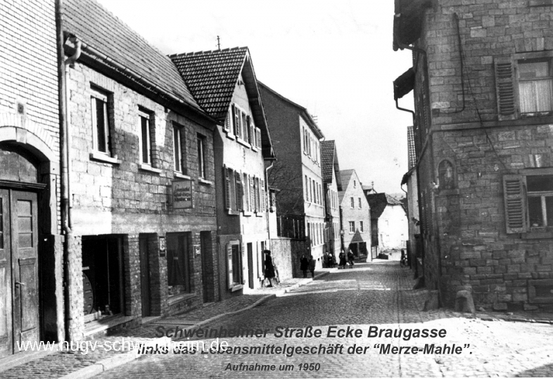 Schweinheimer Str Braugasse 1950