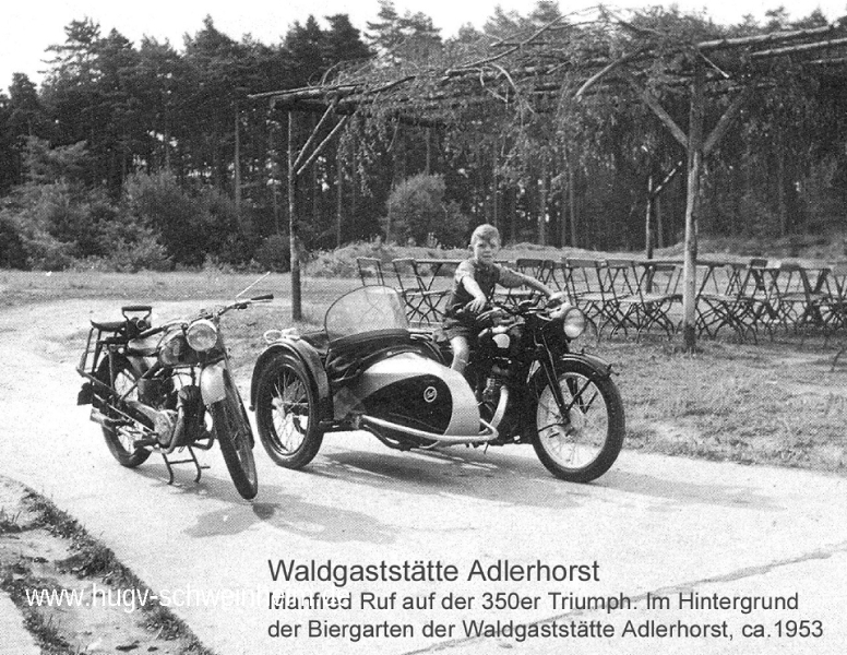 Adlerhorst mit Biergarten - Manfred Ruf - 1953