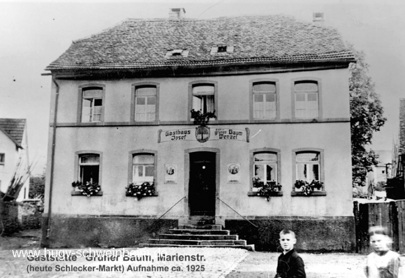 Grüner Baum Marienstr Gastwirt Josef Wenzel 1925