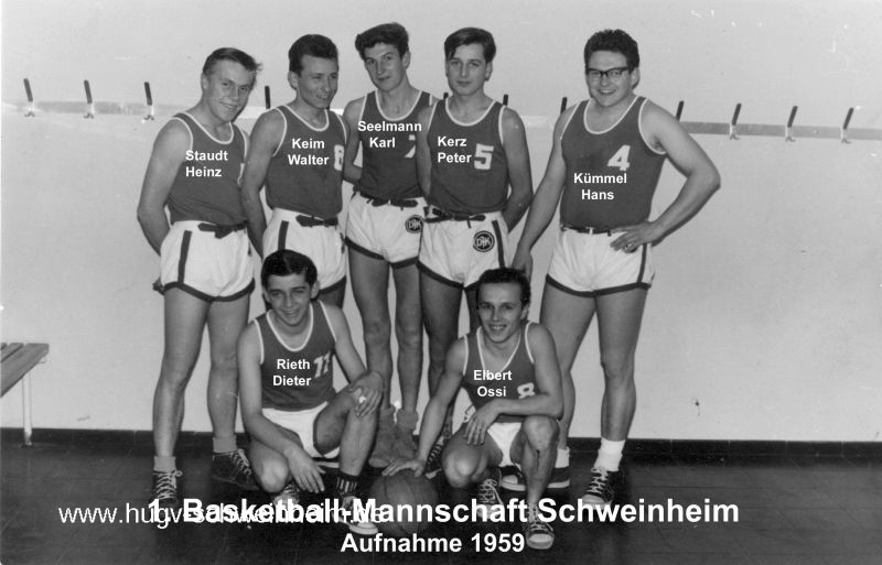 Basketball Schweinheim 1. Mannschaft 1959