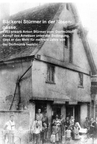 Bäckerei Stürmer Rosengasse um 1903 