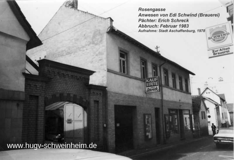 Bäckerei Stürmer Rosengasse ehem Schwind-Haus 1978