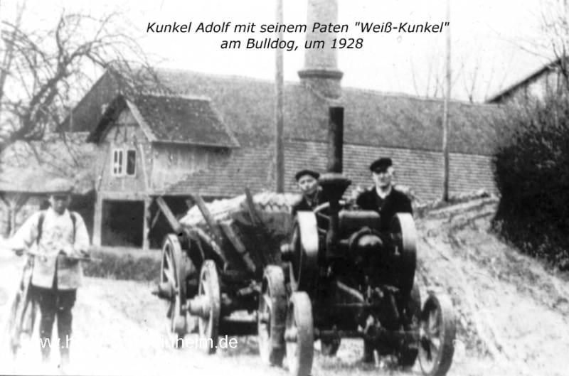 Kunkel Adolf mit Traktor 1928