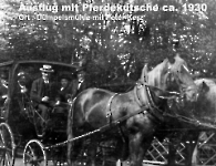 Dümpelsmühle 1930 Ausflug mit Pferdekutsche