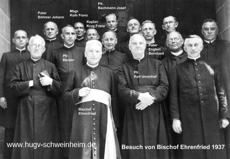 Besuch Bischof Ehrenfried in Schweinheim 1937