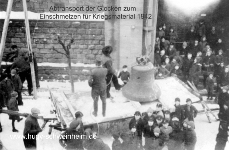 Glocken-Abtransport zum Einschmelzen 1942