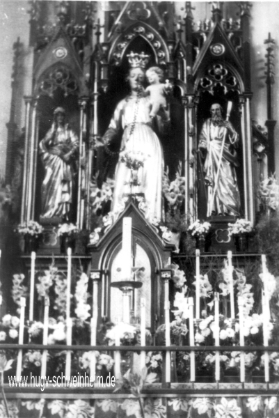 Maria Geburt Innenraum Marienaltar 1950