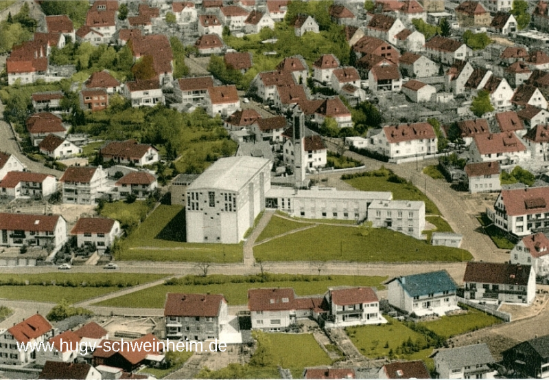 St. Gertrud 1960 Luftaufnahme