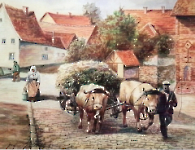 Marienstr Allerheiligenstr Aquarell - v. Josef Brunner