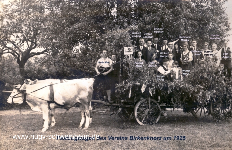 Birkenknorz 1925 - Festzugwagen