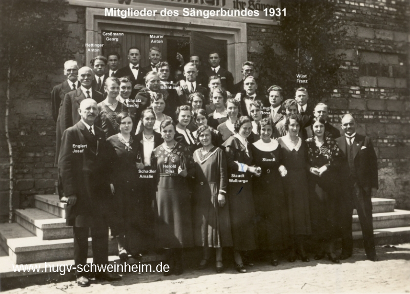 Sängerbund Mitglieder 1931